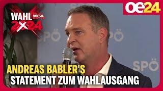 Andreas Babler's Statement zum Wahlausgang | Nationalratswahl in Österreich