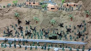 Army Men:Grey army bunkers assault (plastic army men stopmotion)