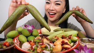 SOUR FRUITS PLATTER  WITH SPICY SAUCE (ASMR EATING SOUNDS) LIGHT WHISPERS | SAS-ASMR