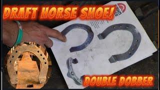 Forging Large Draft Horse Shoes with Caulks // The Double Dobber!