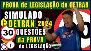 PERGUNTAS da PROVA do DETRAN 2024 - EXAME TEÓRICO de LEGISLAÇÃO - SIMULADO do DETRAN QUESTÕES 2024.