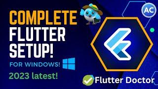 How to setup Flutter on Windows & Flutter Doctor | Flutter on Windows | Latest 2023 | Abhicoder