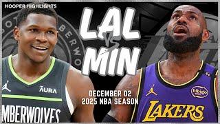 Los Angeles Lakers vs Minnesota Timberwolves Full Game Highlights | Dec 2 | 2025 NBA Season