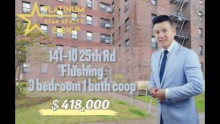 《纽约地产姜先生》纽约 -  皇后区 - 法拉盛 - 3房1浴 - 合作公寓 NY- Queens - Flushing - 3 Bedroom  1 Bath Coop $ 418,000