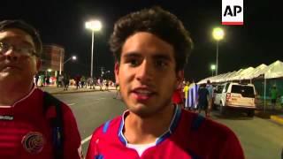 Fans react after Costa Rica upset Uruguay 3-1 in WC match