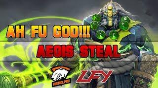 Dota 2 TI7 - ah fu God Aegis Steal and 4 man Chrono!