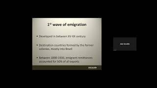 Emigration and immigration in Portugal - Lecture by João Carvalho