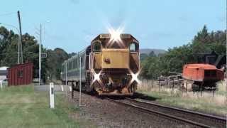 Wairarapa train, departing Solway, Masterton, NZ