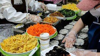 Best Korean Snack! Kimbap Master - Korean Street Food