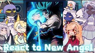 Hazbin Hotel Angels react to Super Saiyan blue Goku | Lucifer | Charlie | Gacha life 2 | Dragonball