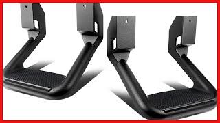 DNA Motoring SSTEP-BK Pair Black Aluminum Side Hoop Steps Compatible With Most Pickups and SUV's, 12