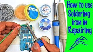 How to use soldering iron in mobile phone repairing soldering tips in Urdu Hindi Tutorial#2