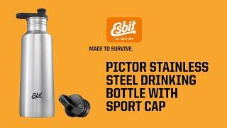 Esbit Pictor Stainless Steel Drinking Bottle With Sport Cap