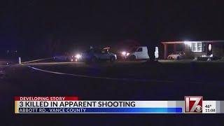 Officials ID 3 shot dead in Vance County home south of Henderson