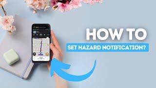 How to set hazards on road notifications on Waze?