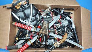 Ninja toys ! KUNAİ, Sai,Shuriken,Nunchucks,Swords..Box of Toys