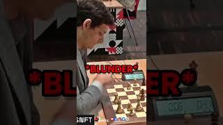 Defeating Magnus Carlsen but QUEEN BLUNDER! #shorts