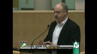 Redmond City Council - Brian Hansford Addresses Transient Crime