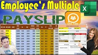 EMPLOYEES MULTIPLE PAYSLIPS IN MICROSOFT EXCEL #microsoftexcel