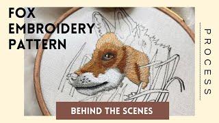 Fox Embroidery - Thread Painting Pattern