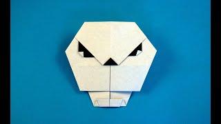 Scary Skull! Origami design by Michael LaFosse. Story-gami by Michael, and by Richard Alexander.