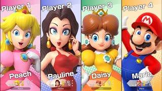 Peach VS Pauline VS Daisy VS Mario (Super Mario Party Jamboree)