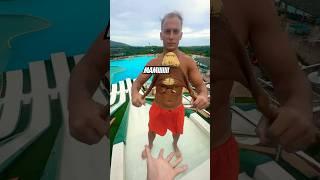 POV: Squishy ￼monkey doesn't want to ride the slide anymore