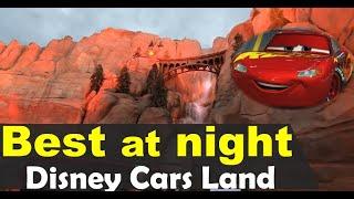 [Full ride] Disney Land Cars at night, Radiator Springs Racers, LA Disneyland, 디즈니랜드 라이트닝 맥퀸