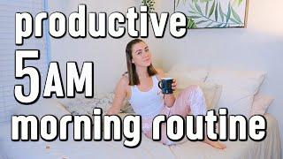 How to Wake Up at 5am | productive + healthy morning routine 2019