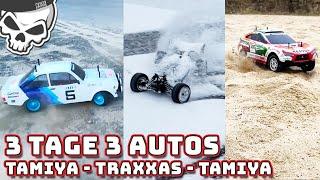 3 Tage 3 RC Autos mit meinem 3 Jährigen Sohn getestet Tamiya und Traxxas Offroad Onroad und Bashing