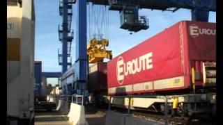 Loading and Unloading by rail-mounted gantry crane at rail terminal - Northern Maritime University