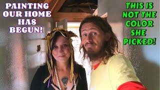 OH, NO! THE PAINT DIDN'T MATCH UP | paint, work, couple builds, tiny house, homesteading, off-grid |