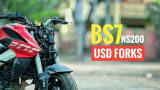 Installing USD Forks on bs6 NS200 In Telugu #ns200  #modified #telugumotovlogs #ns160