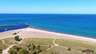 Stunning Views Of New Buffalo MI Lake Front 4K Drone Footage