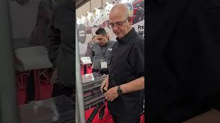 Playing card making machine from europe display on Drupa 2024.