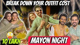 Break down your outfit cost | Mayon Night Of Rabeeca Hussain | Sab sy mehnga and sasta kiska tha?