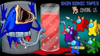 어몽어스Among Us Ties Shin Sonic Tapes Half Body and Squeezes Its Juice | Peanut Among Us Animation