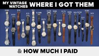 Vintage Watch Prices - Seiko, IWC, Patek Philippe, Omega, Rolex and More