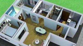 3 Bedroom Budget House design || 1200 sq ft || Single Floor House