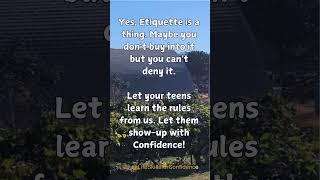 Etiquette shows respect for others| #shorts #lifeskillsforconfidence #lifeskillsforconfidence