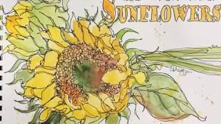 How to Paint Flowers with Cindy Briggs: Watercolor Sunflowers