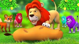 रंगीन शेर की माँ लोमड़ी और सौतेली माँ - Lion Step Mother & Fox Hindi Kahaniya Moral JOJO TV Kids