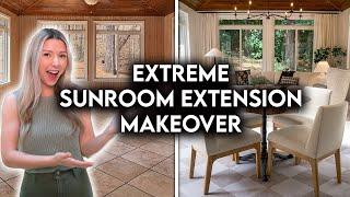 DIY EXTREME SUNROOM MAKEOVER | OPEN CONCEPT LIVING ROOM