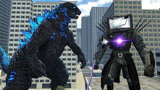 GODZILLA VS TITAN TV MAN! Who Is Stronger In Garry's Mod? -  Skibidi Toilet