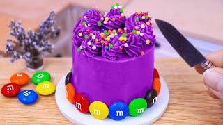 Purple Chocolate Cake  Wonderful Miniature Purple Chocolate Cake Decorating With M&M Candy