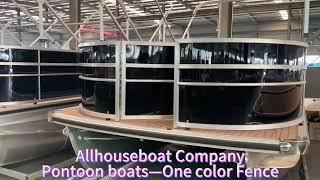 Allhouse single color fence pontoon boats#boats #boatslip #fishingboat #pontoonboat #houseboat