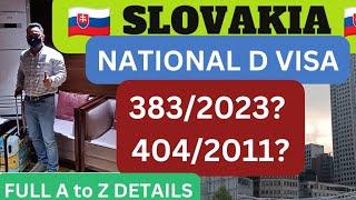 What is Slovakia National Visa Rule 383? Your Visa Mate. Youtube. Slovakia Visa 2024 latest update