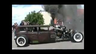 welderup Turbo Diesel Rat Rod Burnout   YouTube