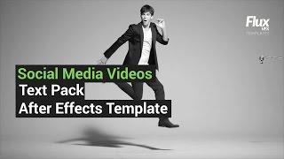 Social Media Video Text Pack After Effects Template