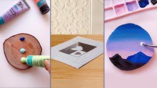 10 Art Ideas for Beginners|| Painting tutorials || Easy Art Tips & Hacks